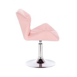 Kosmetická židle MILANO na kulaté podstavě růžová