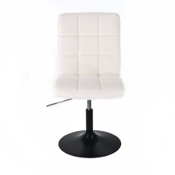 Kosmetická židle TOLEDO na černém talíři - bílá