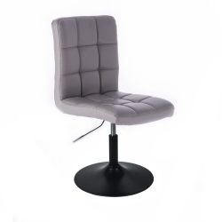 Kosmetická židle TOLEDO na černém talíři - šedá