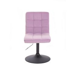 Kosmetická židle TOLEDO VELUR na černém talíři - fialový vřes