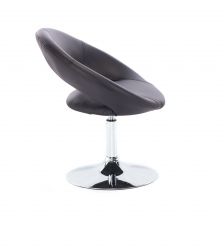 Kosmetická židle NAPOLI na stříbrném talíři - černá
