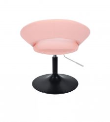 Kosmetická židle NAPOLI na černém talíři - růžová