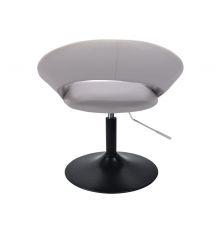 Kosmetická židle NAPOLI na černém talíři - šedá