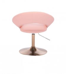 Kosmetická židle NAPOLI na zlatém talíři - růžová