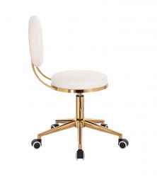 Kosmetická židle PORTO - bílo zlatý