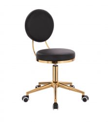 Kosmetická židle PORTO - černo zlatý