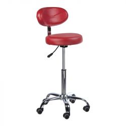 Kosmetická stolička s opěrátkem BD-9934 červená