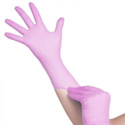 Jednorázové nitrilové rukavice růžové - velikost XL